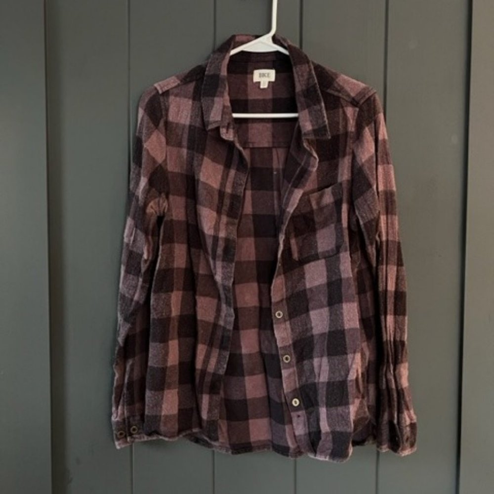 BKE Plaid flannel purple and black